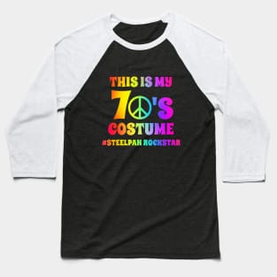 Groovy Steelpan Player This Is My 70s Costume Halloween Party Retro Vintage Baseball T-Shirt